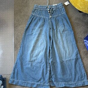 We The Free Blue Wide Leg Jeans, XS, NWT
